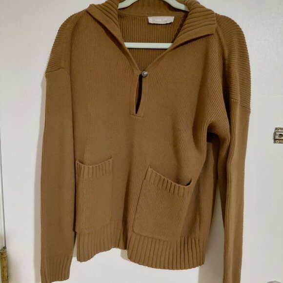 Everlane The Mariner Sweater - Dark Camel Small - Picture 2 of 5